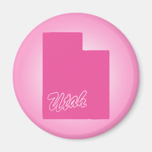 Roze Staat Utah Magnet Magneet
