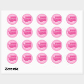 Roze staat Washington Classic Round Sticker (Vel)
