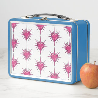Roze Stakelige Hart Cybersigilism Lunchbox