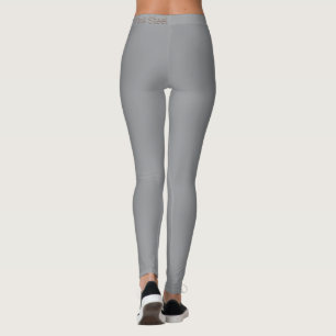 Roze stalen grijze leggings taille achterkant