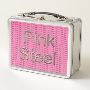 Roze stalen roestvrije lunchbox