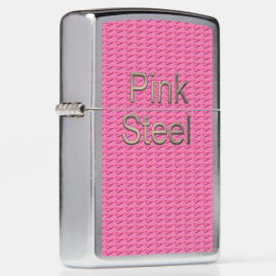Roze stalen straat chroom Zippo aansteker