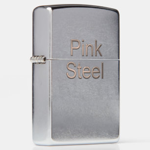 Roze Stalen woord straat chroom Zippo aansteker