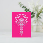 Roze stammenscorpion briefkaart (Staand voorkant)