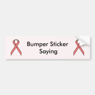 Roze standaard lintje door Kenneth Yoncich Bumpersticker