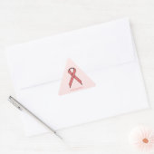 Roze standaard lintje door Kenneth Yoncich Driehoek Sticker (Envelop)