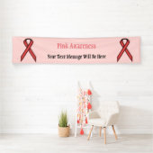 Roze standaardlint spandoek (Insitu)