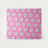 Roze Stap en Herhaal Achtergrond Bedrijfs Logo Wandkleed (Voorkant (horizontaal))