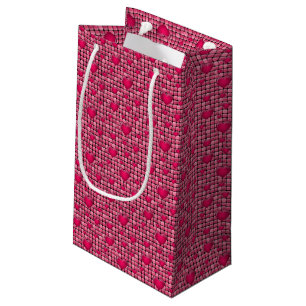 Roze stapel met hart klein cadeauzakje