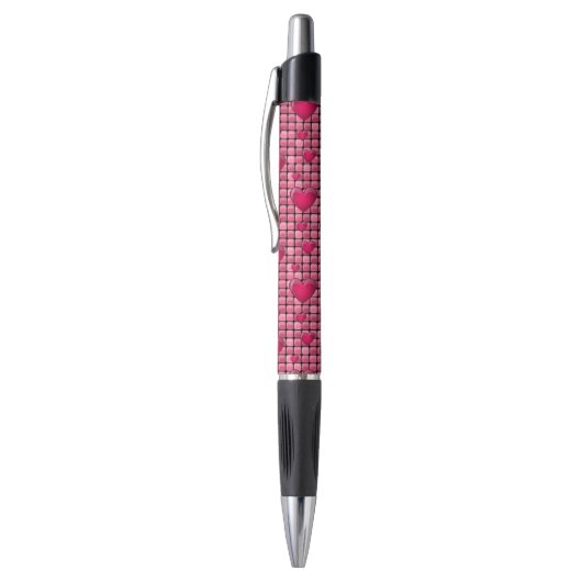 Roze stapel met hart pen (Top (Verticaal))