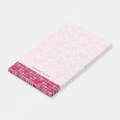 Roze stapel met hart post-it® notes (Schuin)