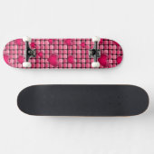 Roze stapel met hart skateboard (Horizontaal)