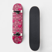Roze stapel met hart skateboard (Voorkant)
