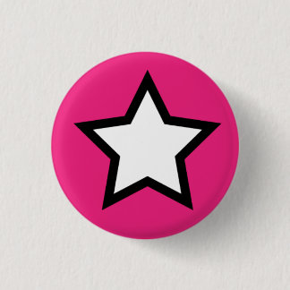 Roze Star-Button Ronde Button 3,2 Cm