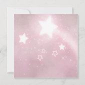 Roze Star Dust Birthday Uitnodiging (Achterkant)