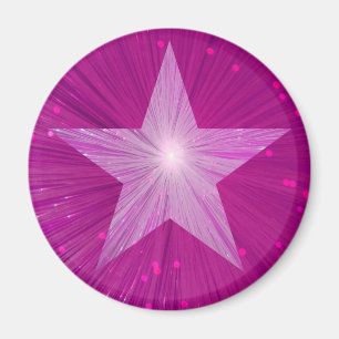 Roze Star fridge magnet Magneet