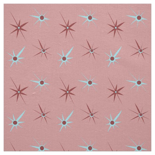 Roze Starburst 50's Stof (Swatch)