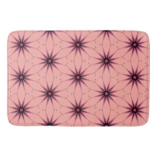 Roze Starburst geometrische patroonlamp Badmat