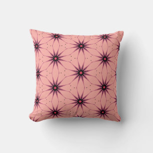 Roze Starburst geometrische patroonlamp Kussen