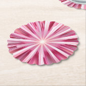 Roze Starburst Papier Onderzetter (Gekanteld)