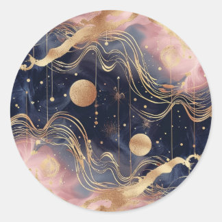 Roze Stardust Abstracte aangepaste envelop zegel