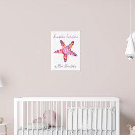 Roze Starfish Nursery Print