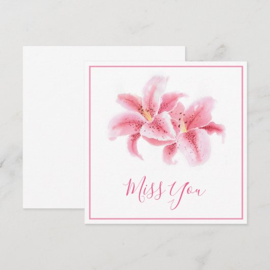 Roze Stargazer Lilies (Voorkant / Achterkant)