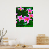 Roze Stargazer Lilies AI Art Poster (Keuken)