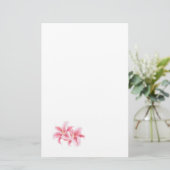 Roze Stargazer Lilies Briefpapier (Staand voorkant)