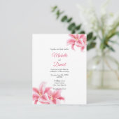 Roze Stargazer Lilies Kaart (Staand voorkant)