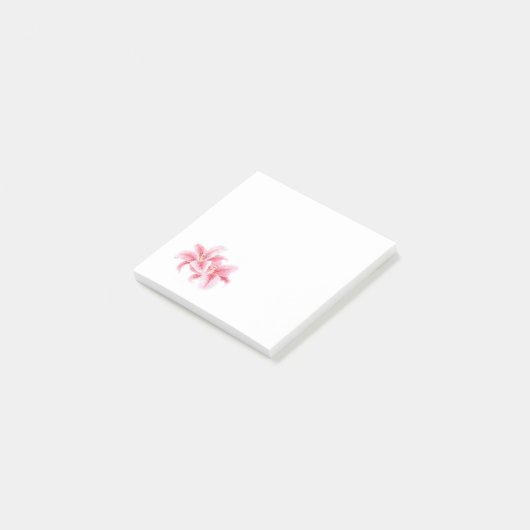 Roze Stargazer Lilies Post-it® Notes (Schuin)