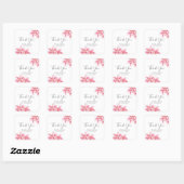 Roze Stargazer Lilies Vierkante Sticker (Vel)