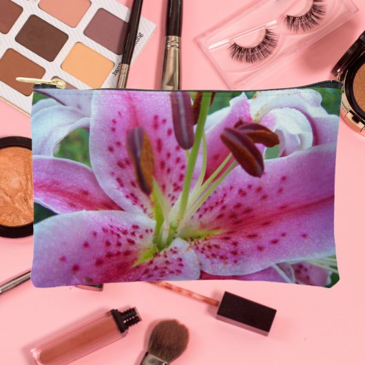 Roze Stargazer Lily Floral Etui