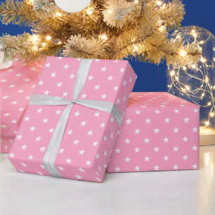 Roze stars Verpakkingspapier Cadeaupapier