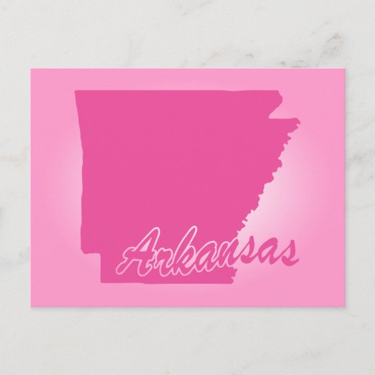 Roze State Arkansas Briefkaart (Voorkant)