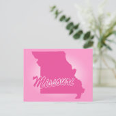 Roze State Missouri Briefkaart (Staand voorkant)