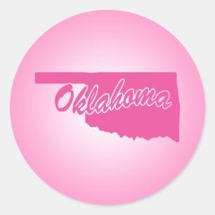Roze State Oklahoma Classic Round Sticker
