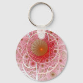 Roze Steampunk Abstract Sleutelhanger (Voorkant)