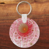 Roze Steampunk Abstract Sleutelhanger (Voorkant)