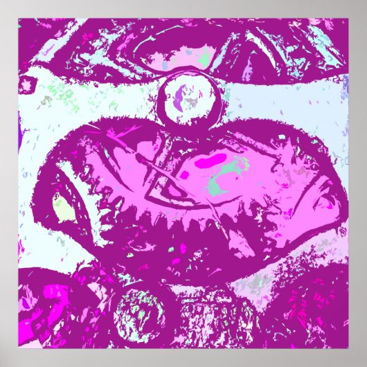 roze steampunk poster (Voorkant)