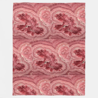 Roze steen fleece deken