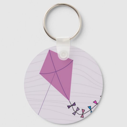 Roze steen sleutelhanger (Voorkant)