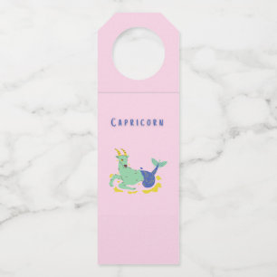 Roze Steenbok, sterrenbeeld, sterrenprint Flessenhanger