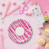 Roze stekelrok Donut Pool Float Papieren Bordje (Feest)