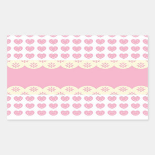 Roze stekker van de oogzenrechthoek rechthoekige sticker