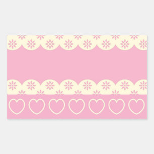 Roze stekker van de oogzenrechthoek rechthoekige sticker