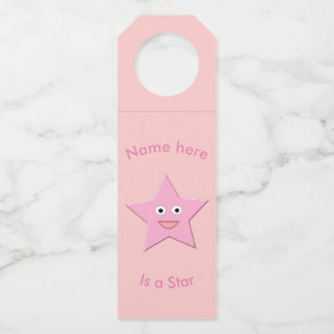 roze ster aangepaste flesjes flessenhanger