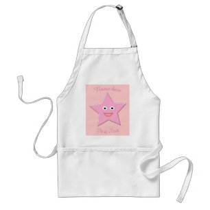 roze ster aangepaste koken Schort