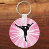 Roze ster Ballerina Sleutelhanger (Voorkant)