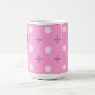 Roze Ster Bloemblad Stippenpatroon Koffiemok